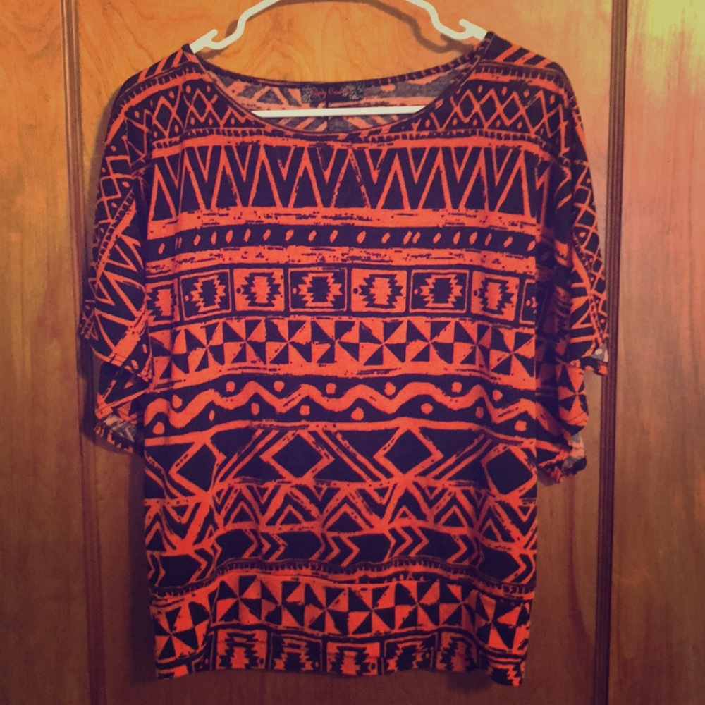 Aztec patterned top